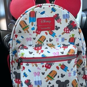 LoungeFly Popsicles Backpack with Mickey and Minnie Mouse